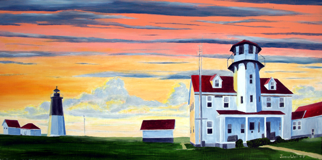 Judith Point Lighthouse, Oil 
Painting
